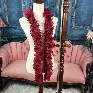 Eye catching sparkling red scarf